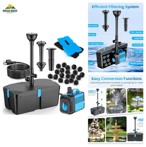 Pond filter with fountain pump - filter,